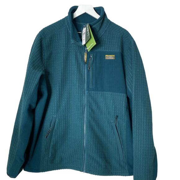 LL BEAN MEN'S MOUNTAIN CLASSIC WINDPROOF TEXTURED PATTERN JCKT, SIZE XL Spruce - Picture 1 of 11